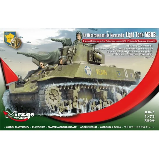 Le Débarquement de Normandie" Light Tank M3A3, 1/72 - Mirage Hobby ...