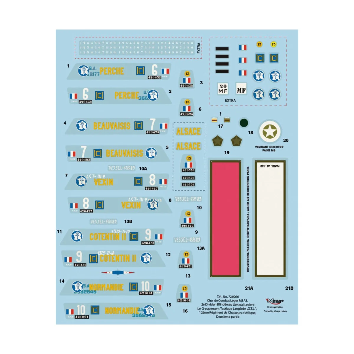 Le Débarquement de Normandie" Light Tank M3A3, - Mirage Hobby 726066