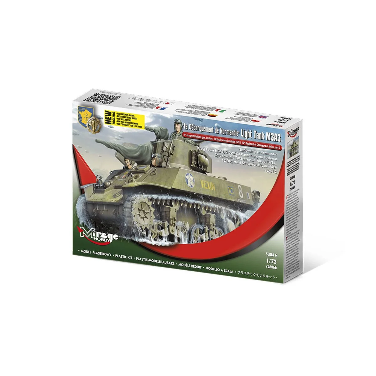 Le Débarquement de Normandie" Light Tank M3A3, - Mirage Hobby 726066