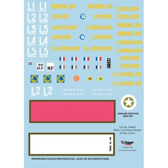 Liberation of Paris,Light Tank M3A3 - Mirage Hobby 726068