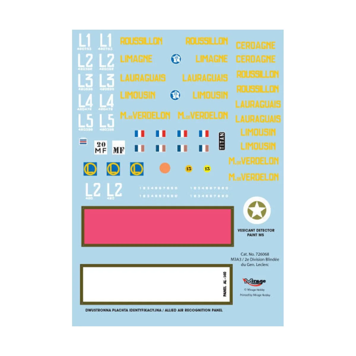 Liberation of Paris,Light Tank M3A3 - Mirage Hobby 726068