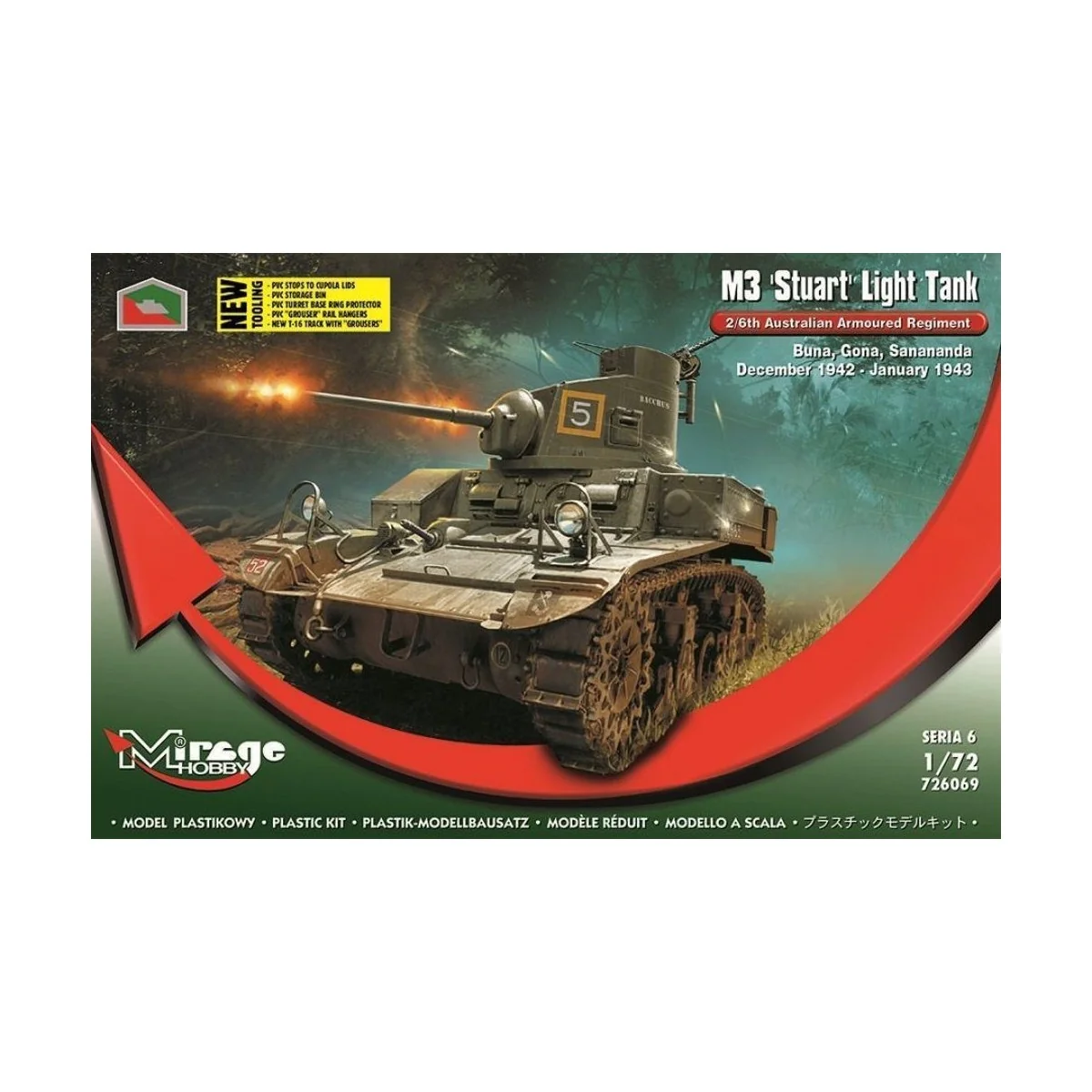 M3 STUART Light Tank 2/6th Australian Armoured Regiment(Buna,Gona,D...