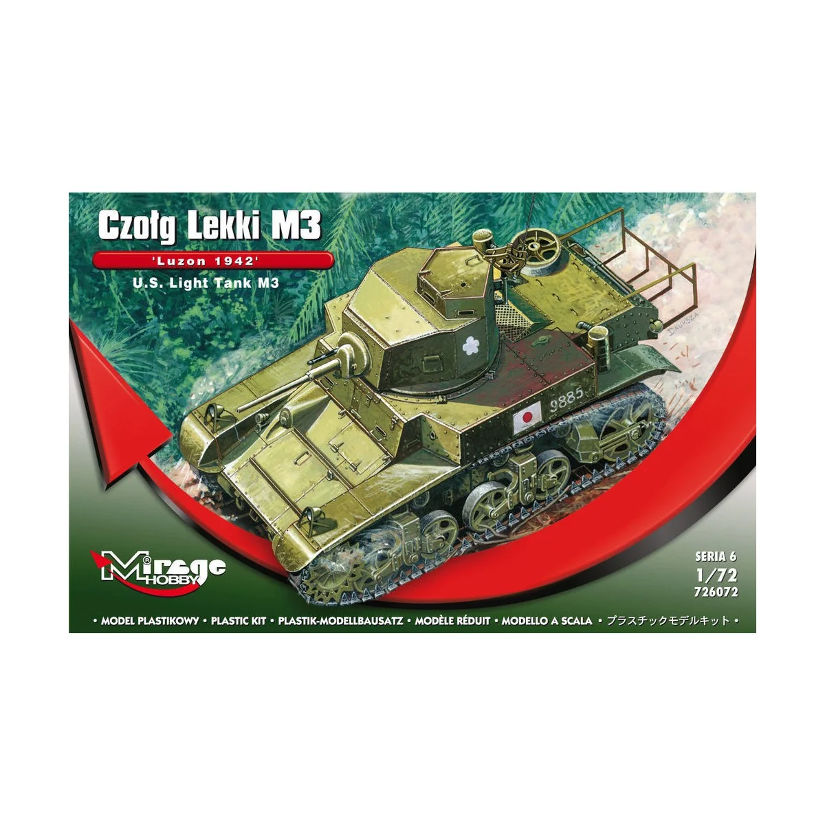 U.S. Light Tank M3 "Luzon 1942", 1/72 - Mirage Hobby 726072
