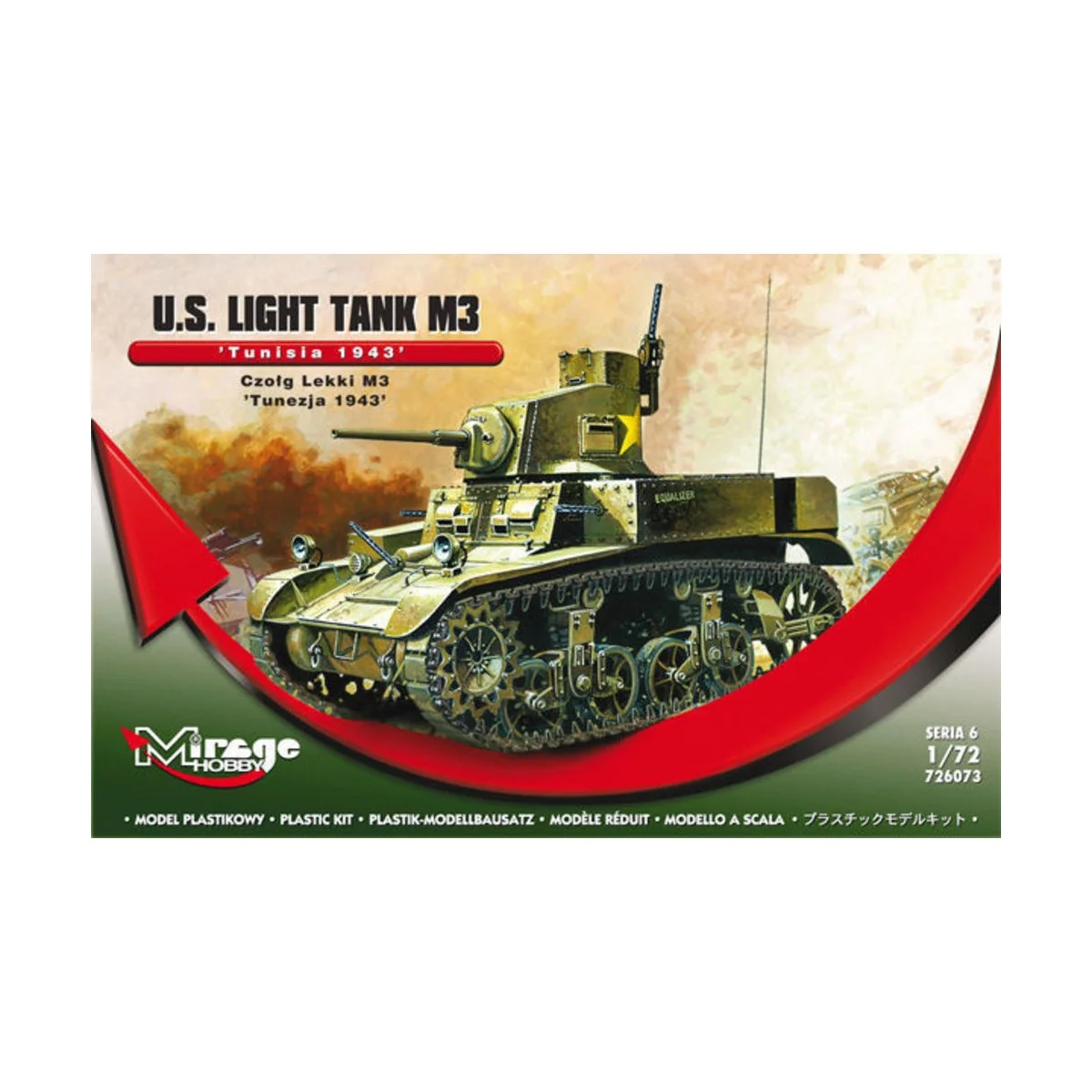 U.S. Light Tank M3 "Tunisia 1943", 1/72 - Mirage Hobby 726073
