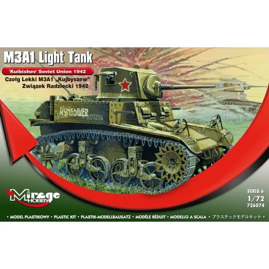 M3A1 Light Tank 'Kuibishev' Sov. Union, 1/72 - Mirage Hobby 726074