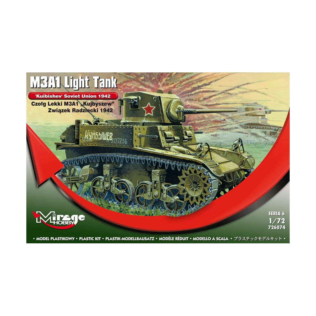 M3A1 Light Tank 'Kuibishev' Sov. Union - Mirage Hobby 726074
