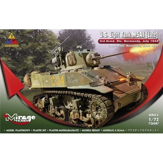 U.S.Light Tank M5A1 (Late) 3rd Armd.DivN, 1/72 - Mirage Hobby 726087