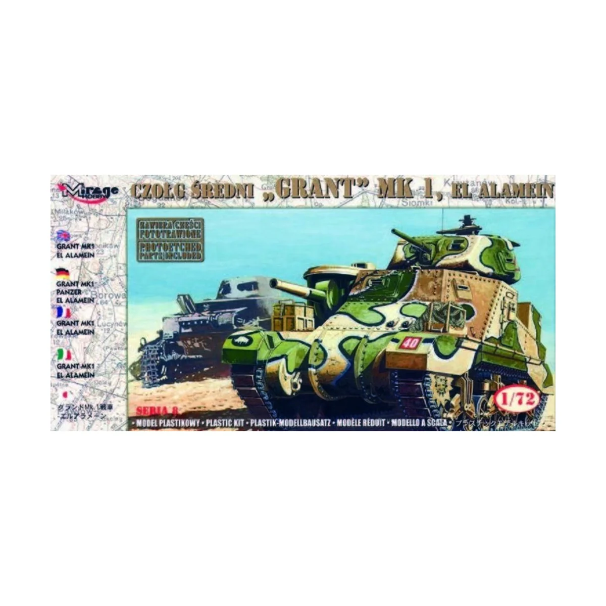 Panzer Grant Mk. I El Alamein, 1/72 - Mirage Hobby 728004 Panzer Grant Mk. I El Alamein, 1/72 - Mirage Hobby 728004