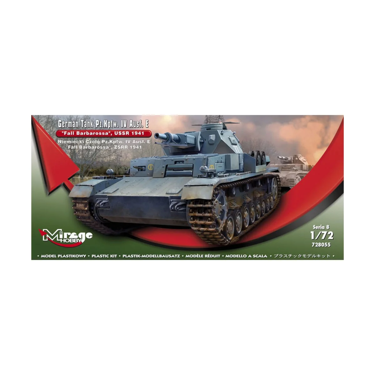 German Tank Pz.Kpfw.IV Ausf. E Fall Barbarossa USSR 1941, 1/72 - Mi...