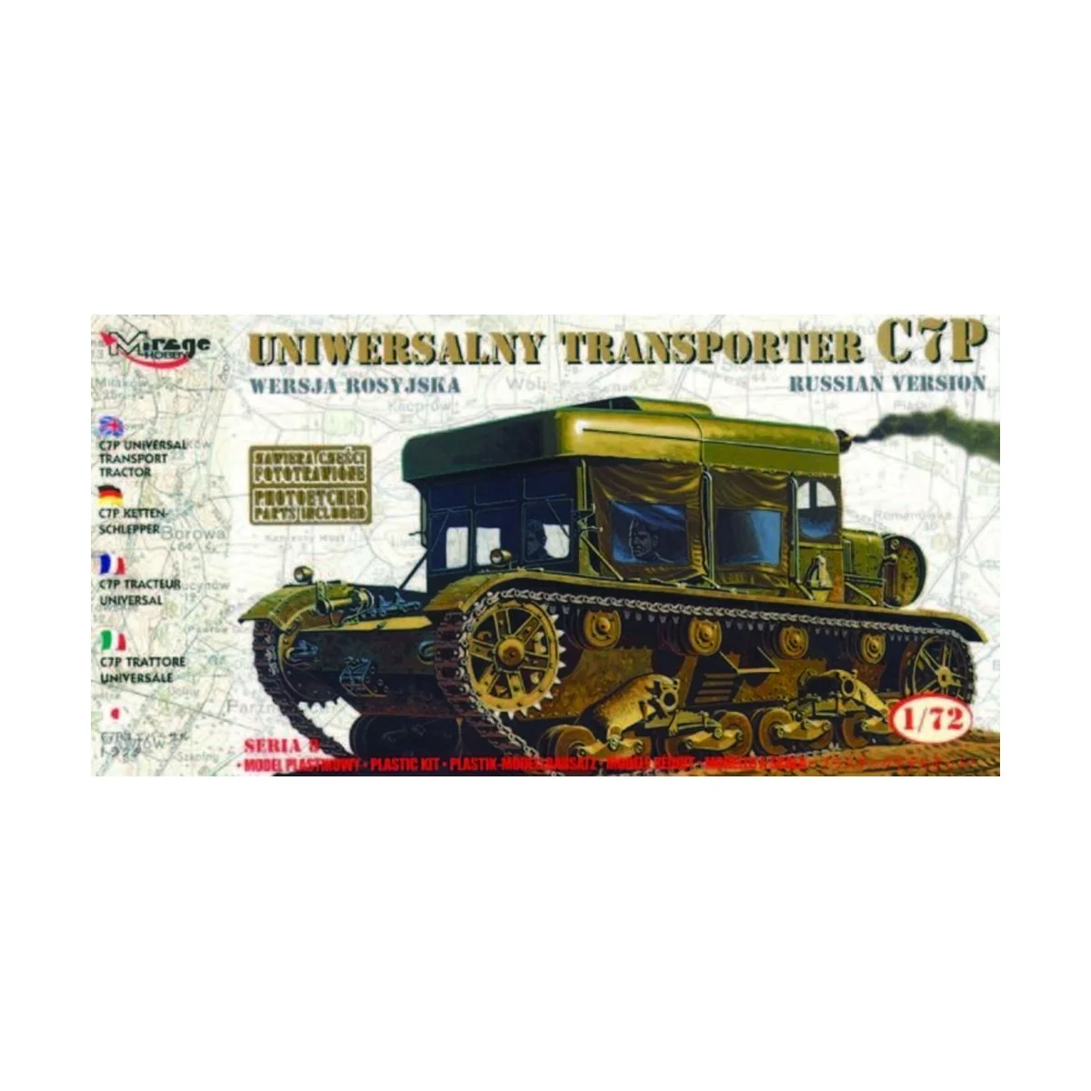 Universal Traktor C7P mit Fotoätzteilen, 1/72 - Mirage Hobby 72893
