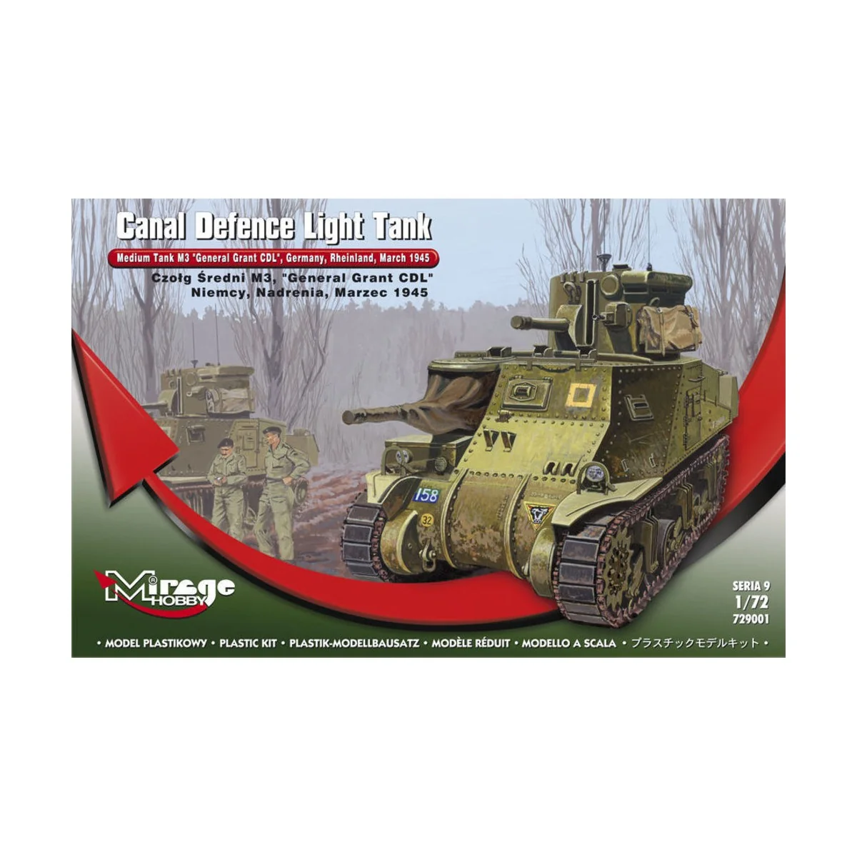 Medium Tank M3 'General Grant', 1/72 - Mirage Hobby 729001