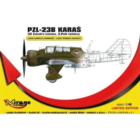 PZL-23B Karas Recon. Bomber 32thLF/3.AR - Mirage Hobby 480001