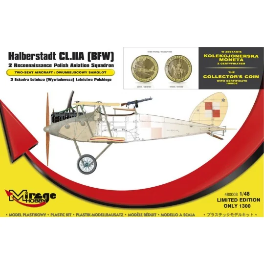 Halberstadt CL.IIA(BFW) 2 Recinnais.poli - Mirage Hobby 480003