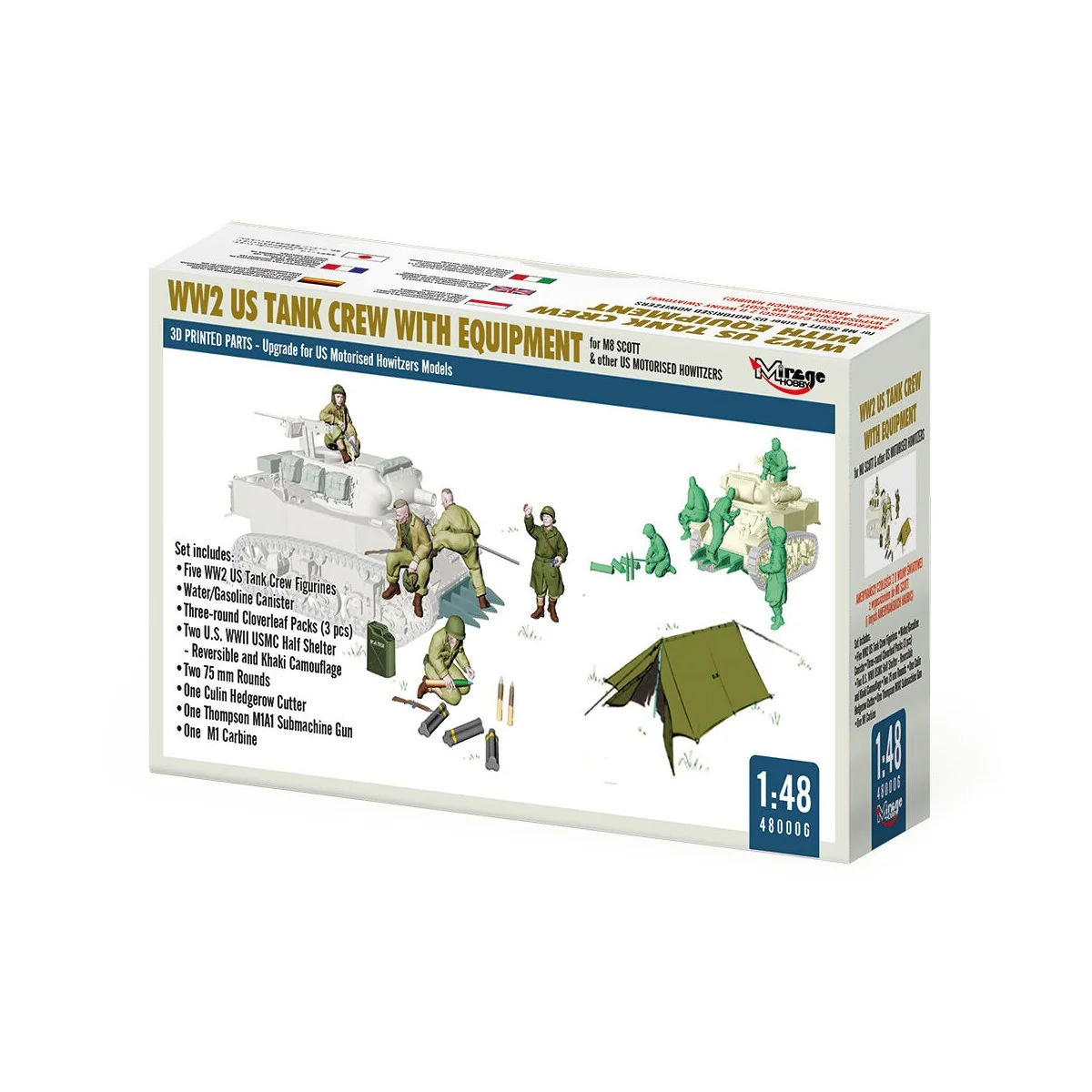 WW2 US TANK CREW WITH EQUIPMENT for M8 SCOTT & other US MOTORISED H... WW2 US TANK CREW WITH EQUIPMENT for M8 SCOTT & other US MOTORISED H...