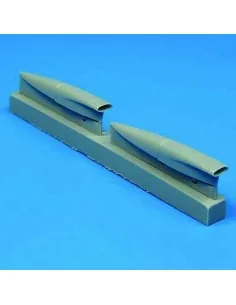 F-8 Crusader air cooling scoops für Hasegawa Bausatz, 1/48 - Quickb...