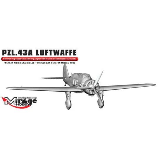 PZL.43A Luftwaffe Germ.Vers. MIELEC 1940, 1/48 - Mirage Hobby 481311 PZL.43A Luftwaffe Germ.Vers. MIELEC 1940, 1/48 - Mirage Hobby 481311