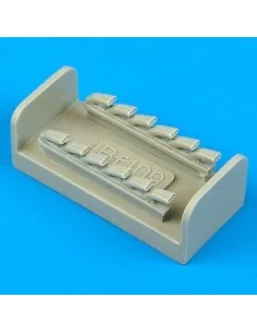 Bf 109G/K exhaust für FUJIMI Bausatz, 1/48 - Quickboost QB48 098