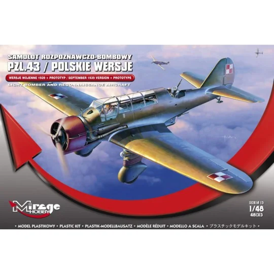 PZL.43 "September 1939 VER.+Prototype", 1/48 - Mirage Hobby 481313