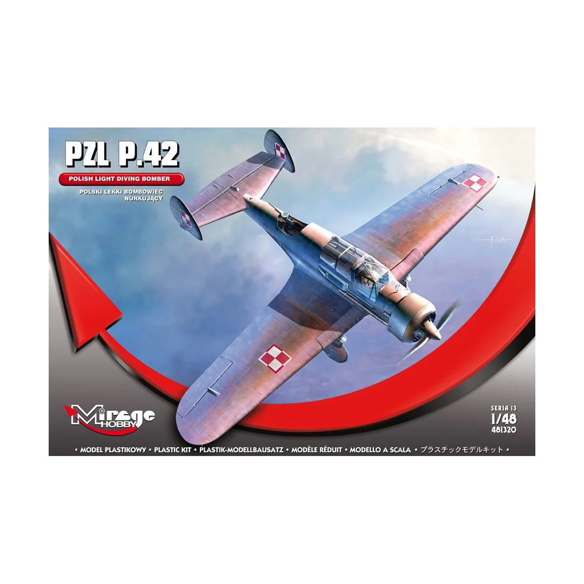 PZL P.42 (Polish Light Diving Bomber), 1/48 - Mirage Hobby 481320