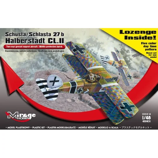 Schusta/Schlasta 27b Halberstadt + color, 1/48 - Mirage Hobby 481401 Schusta/Schlasta 27b Halberstadt + color, 1/48 - Mirage Hobby 481401