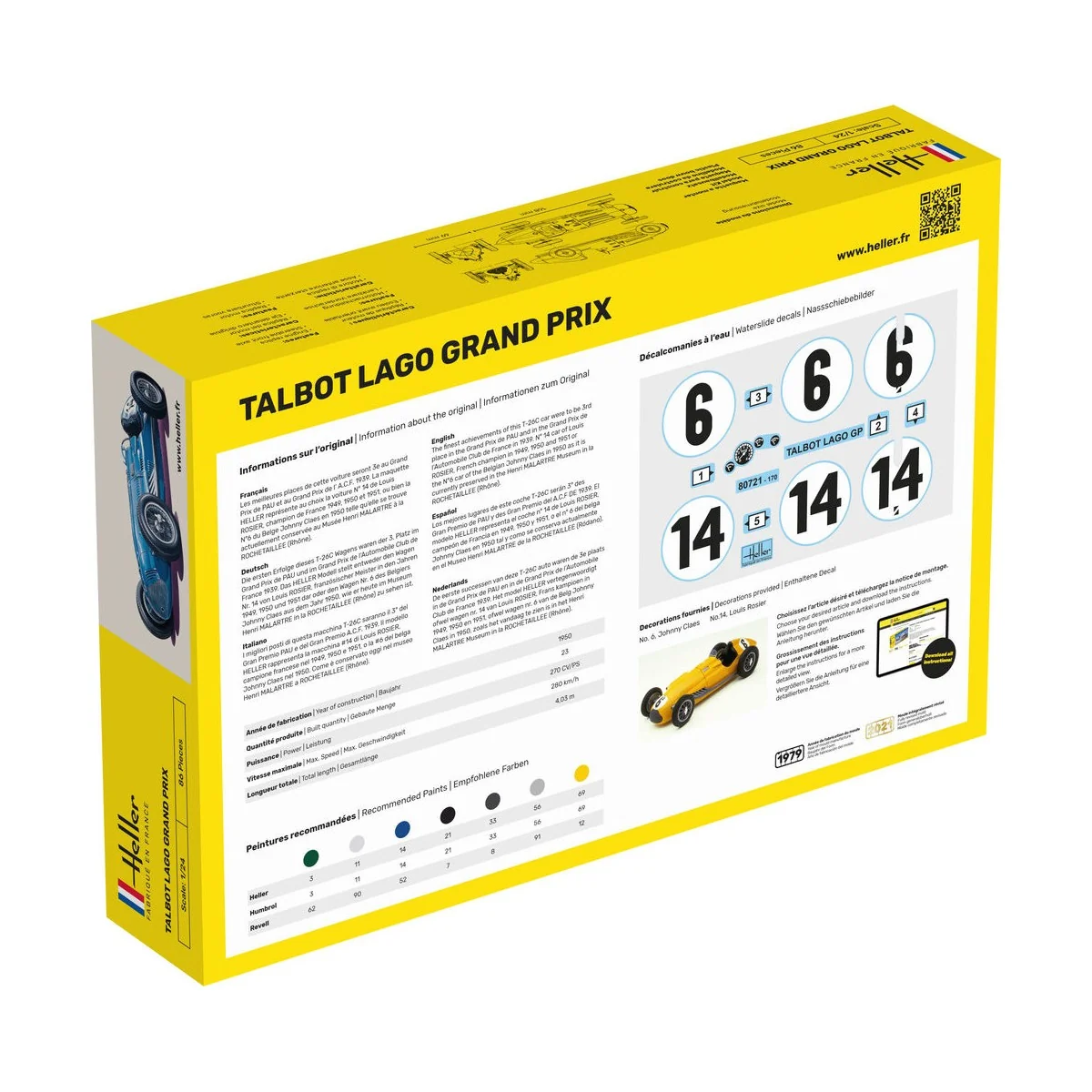 Talbot Lago Grand Prix, 1/24 - Heller 80721 Talbot Lago Grand Prix, 1/24 - Heller 80721