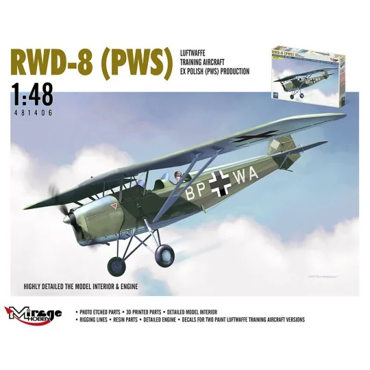 RWD-8 (PWS) Luftwaffe training aircraft ex Polisch Produktion, 1/48...