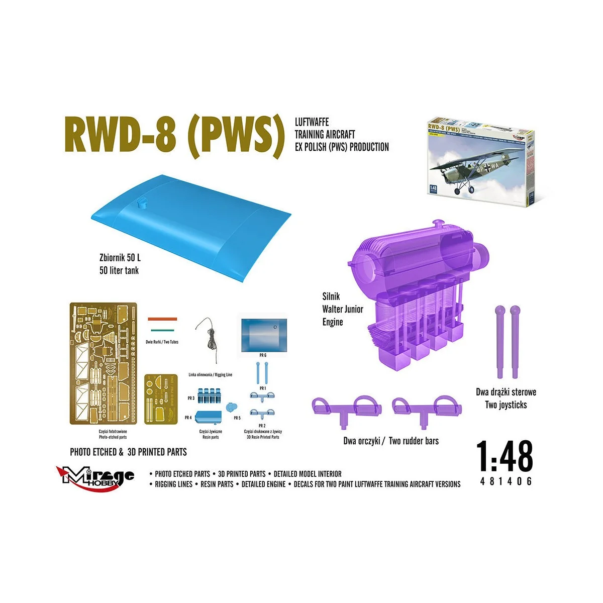 RWD-8 (PWS) Luftwaffe training aircraft ex Polisch Produktion - Mir...