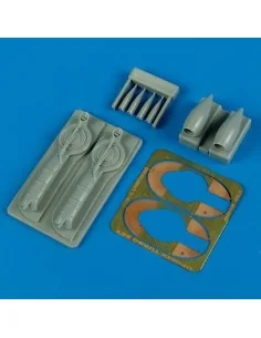 P-38J Lightning update turbo+air intakes, 1/48 - Quickboost QB48 463