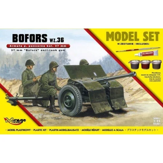 37mm BOFORS wz 36 anti tank gun(ModelSet - Mirage Hobby 835061