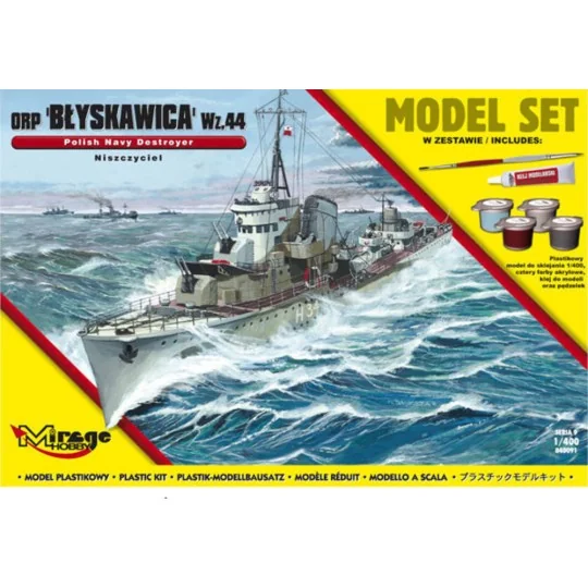 ORP"Blyskawica"-wz.44(Polish Destroyer WWII)(Model Set), 1/400 - Mi... ORP"Blyskawica"-wz.44(Polish Destroyer WWII)(Model Set), 1/400 - Mi...