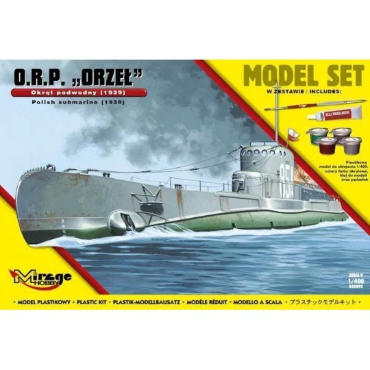 ORP"Orzel"(Polish Submarine1939)ModelSet, 1/400 - Mirage Hobby 840092