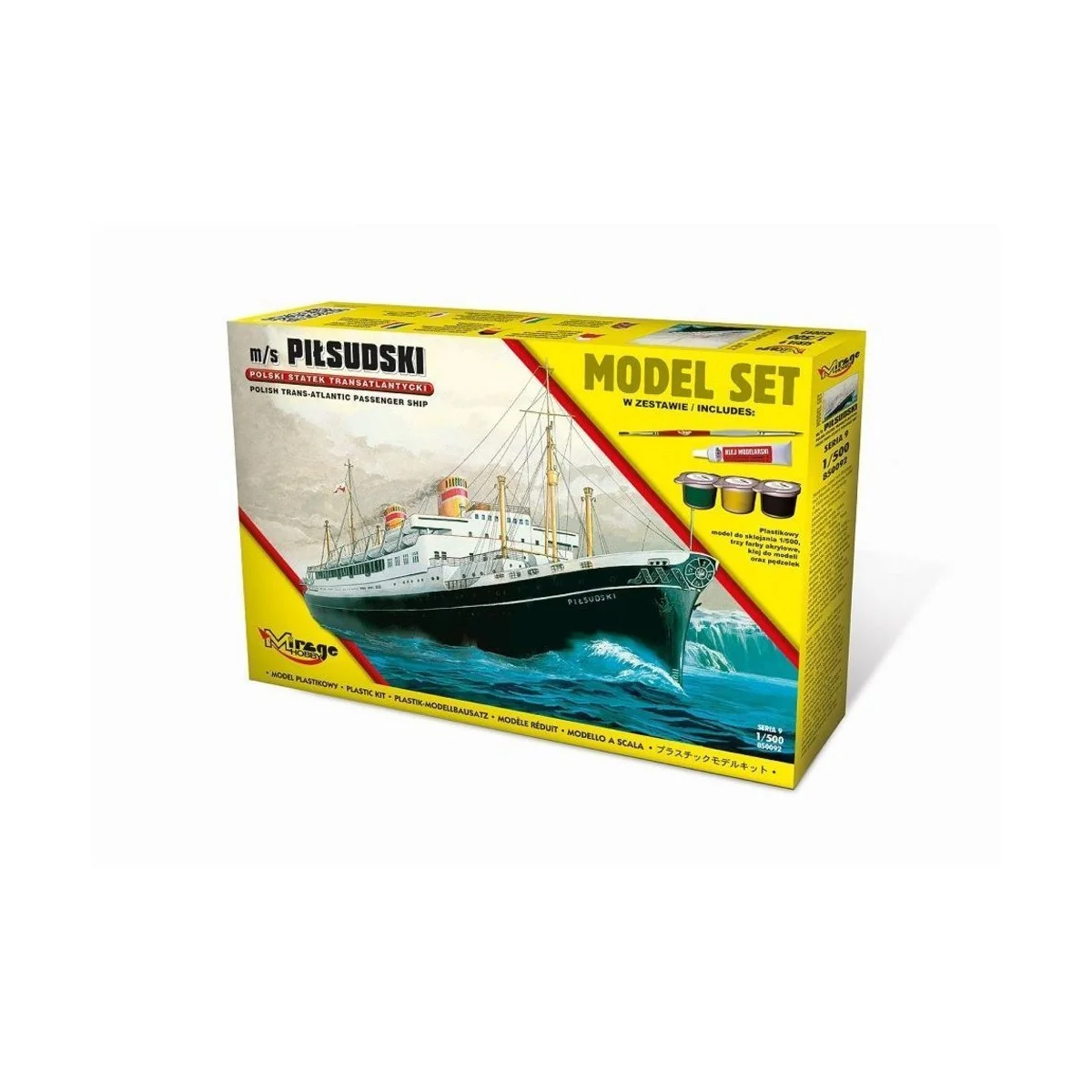 m/s PILSUDSKI(Trans-Atlantic Passenger S Ship)(Model Set), 1/500 - ...