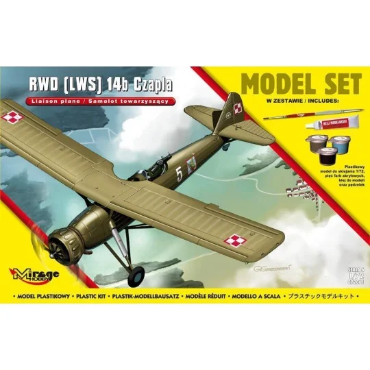 RWD (LWS) 14b CZAPLA (Liaison Plane) Model Set, 1/72 - Mirage Hobby... RWD (LWS) 14b CZAPLA (Liaison Plane) Model Set, 1/72 - Mirage Hobby...