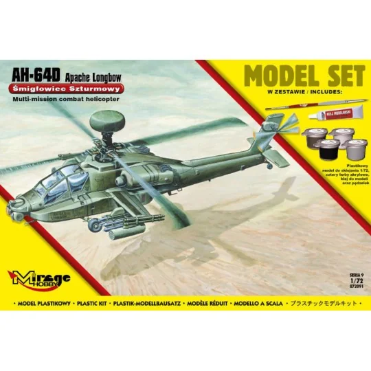AH-64D APACHE Longbow (Model Set), 1/72 - Mirage Hobby 872091 AH-64D APACHE Longbow (Model Set), 1/72 - Mirage Hobby 872091