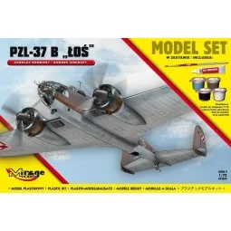 PZL-37 B Los (Polish Bomber Aircraft) Model Set - Mirage Hobby 872092