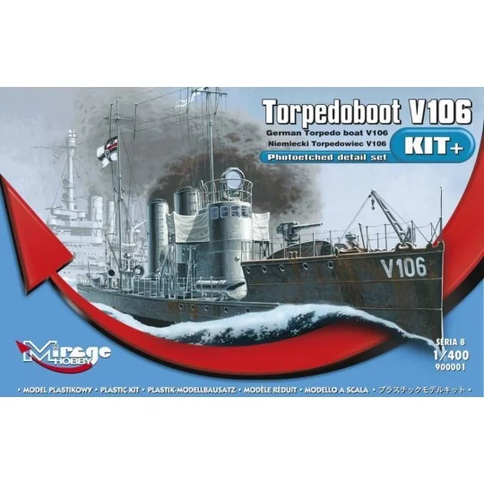 Torpedoboot V106, 1/400 - Mirage Hobby 900001 Torpedoboot V106, 1/400 - Mirage Hobby 900001