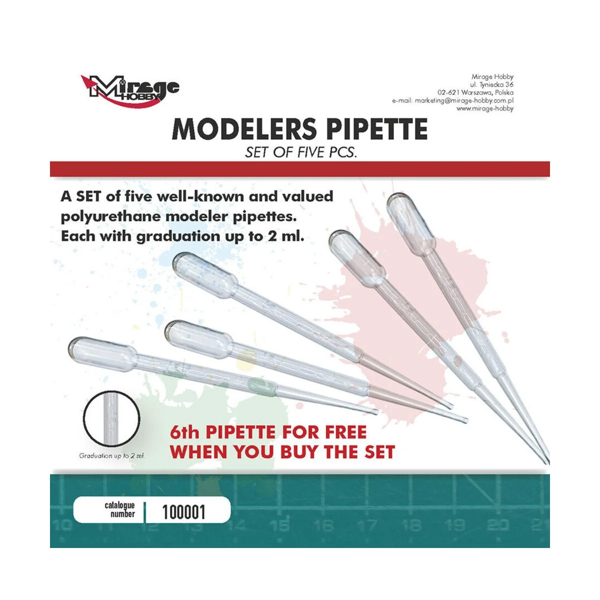 MIRAGE MODELLERS PIPETTES (5 pcs + 1 free pc. / each 2 ml) - Mirage...