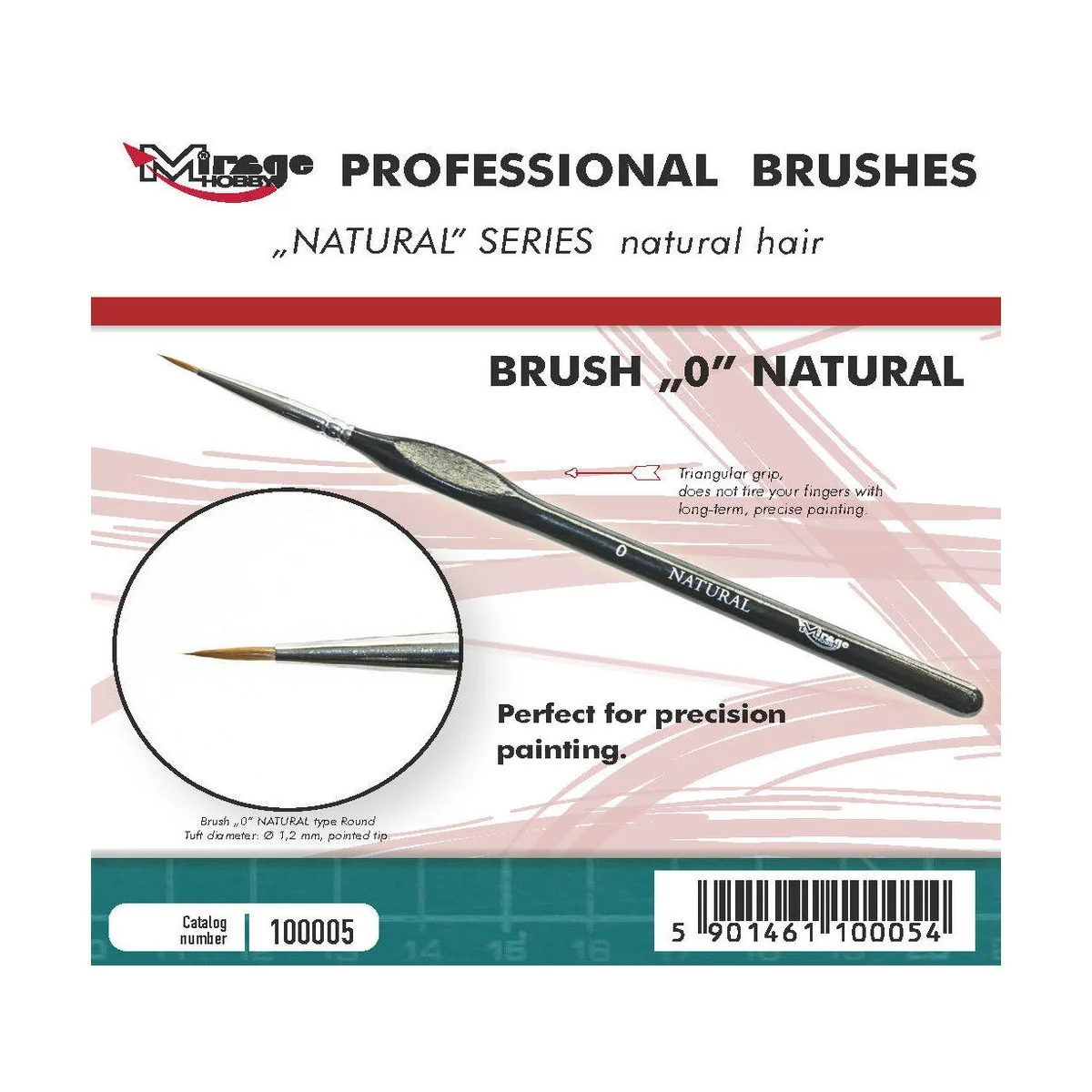MIRAGE BRUSH NATURAL SIZE 0 - Mirage Hobby 100005