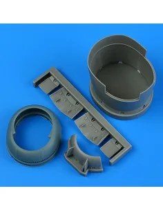 F6F-5 Hellcat cowling and cooling flaps (opened) for Hasegawa, 1/48...