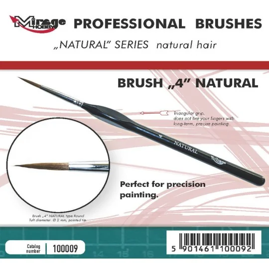 MIRAGE BRUSH NATURAL SIZE 4 - Mirage Hobby 100009