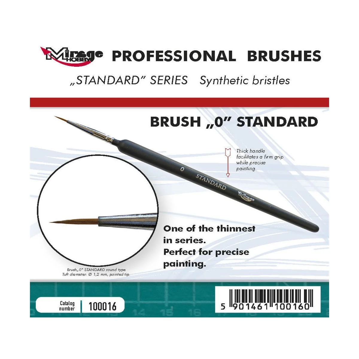 MIRAGE BRUSH STANDARD SIZE 0 - Mirage Hobby 100016