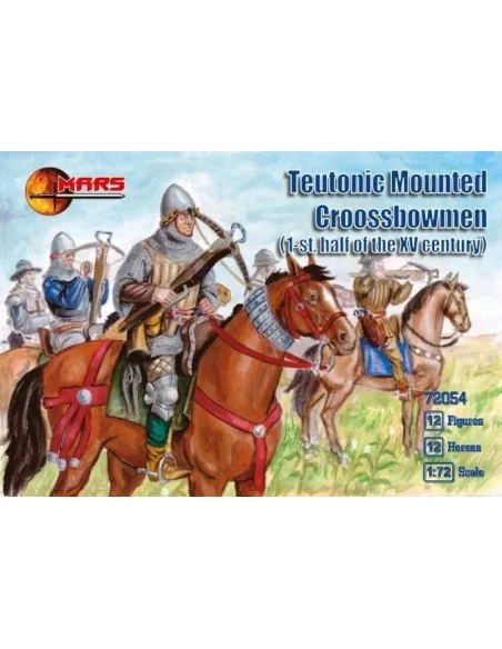 Teutonic mounted crossbowmen, 1st h/XV, 1/72 - Mars Figures MS72054