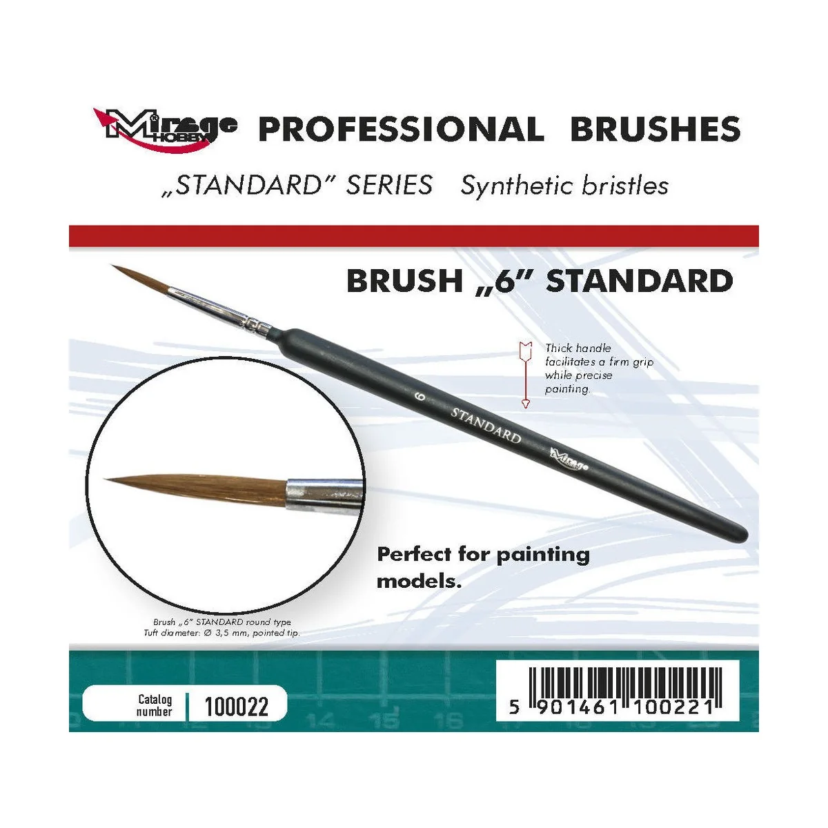MIRAGE BRUSH STANDARD SIZE 6 - Mirage Hobby 100022