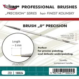 MIRAGE BRUSH PRECISION KOLINSKY SIZE 0 - Mirage Hobby 100024