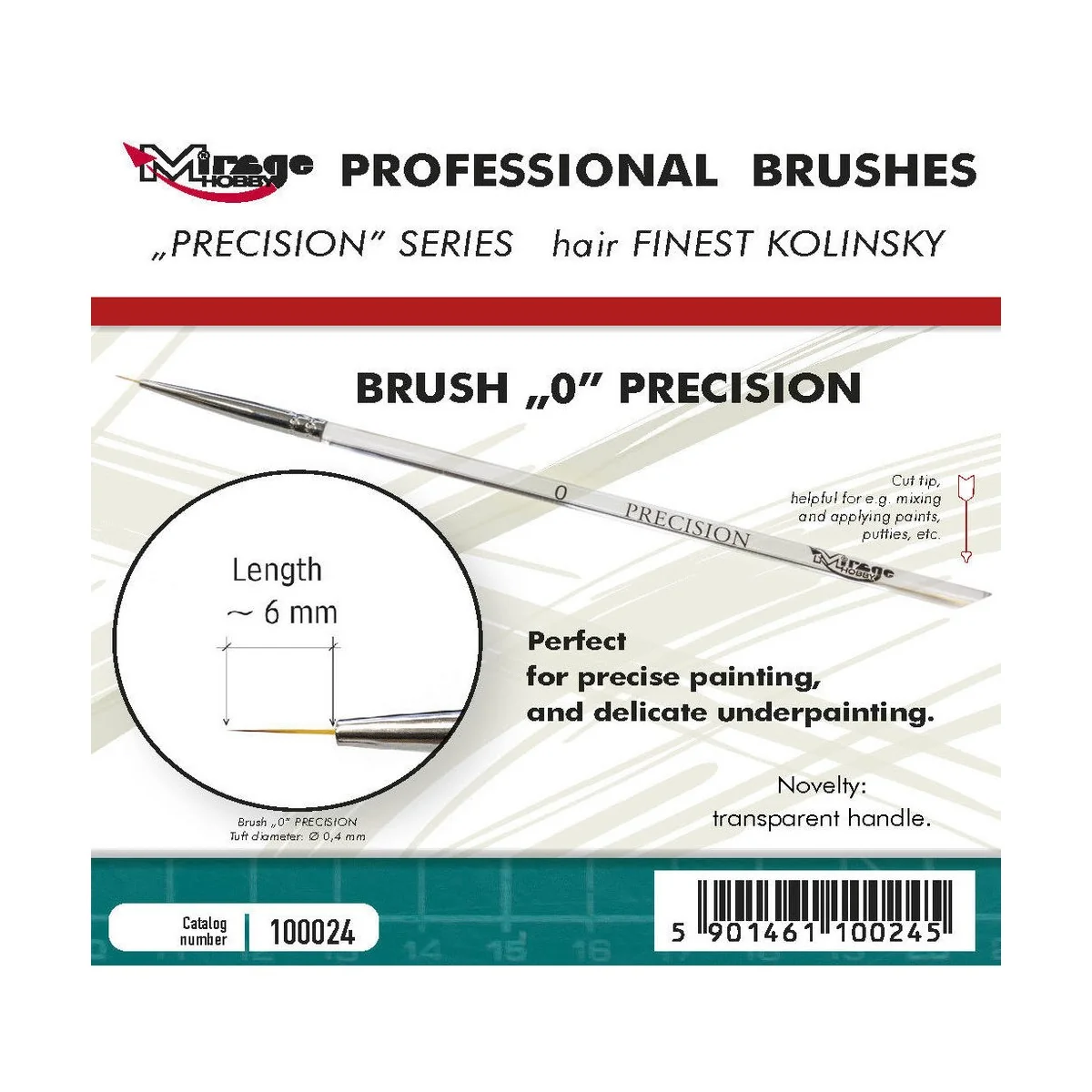 MIRAGE BRUSH PRECISION KOLINSKY SIZE 0 - Mirage Hobby 100024