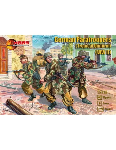 WWII German paratroopers (Tropical uniform), 1/72 - Mars Figures MS...
