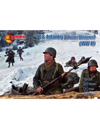 WWII U.S. Infantry (Winter Uniform), 1/72 - Mars Figures MS72124