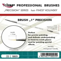 MIRAGE BRUSH PRECISION KOLINSKY SIZE 1 - Mirage Hobby 100025