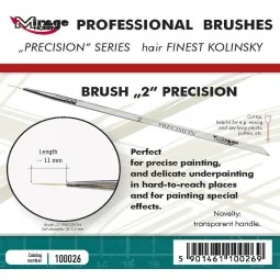 MIRAGE BRUSH PRECISION KOLINSKY SIZE 2 - Mirage Hobby 100026