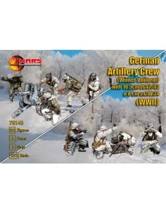 German Artillery Crew (winter uniform) with 10, 5cm LG42/43 & 8cm s...